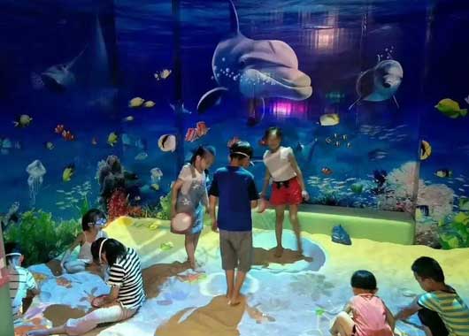 　互動沙池、互動沙桌、魔法沙桌、互動投影沙桌在兒童樂園場所中的應用場景