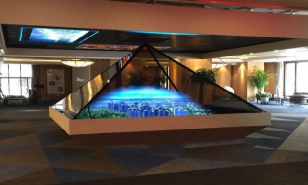 裸眼3D效果全息柜-全息展示柜-全息投影展示柜-蘇州好奇數字科技